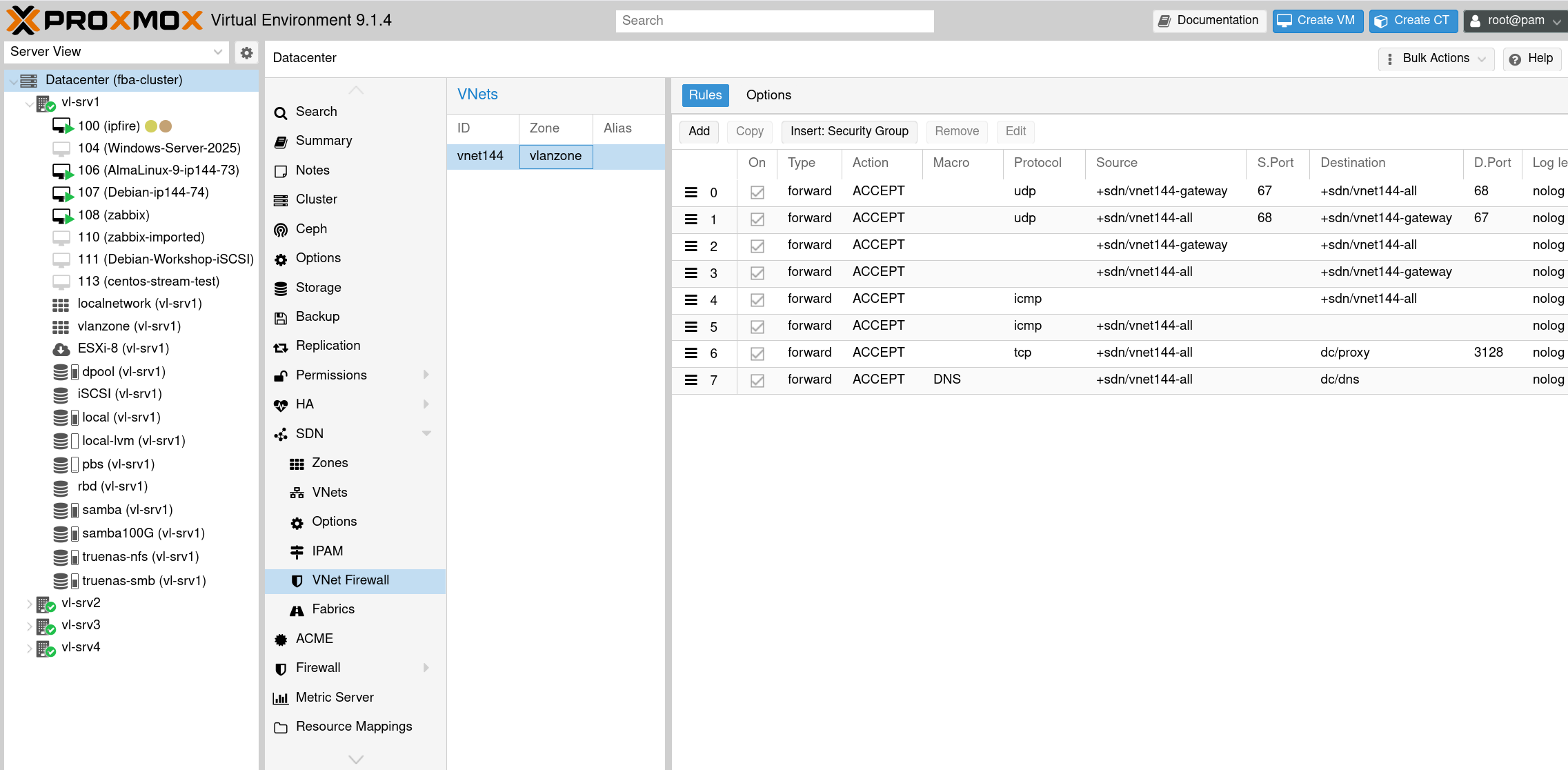 VNet firewall with added rules