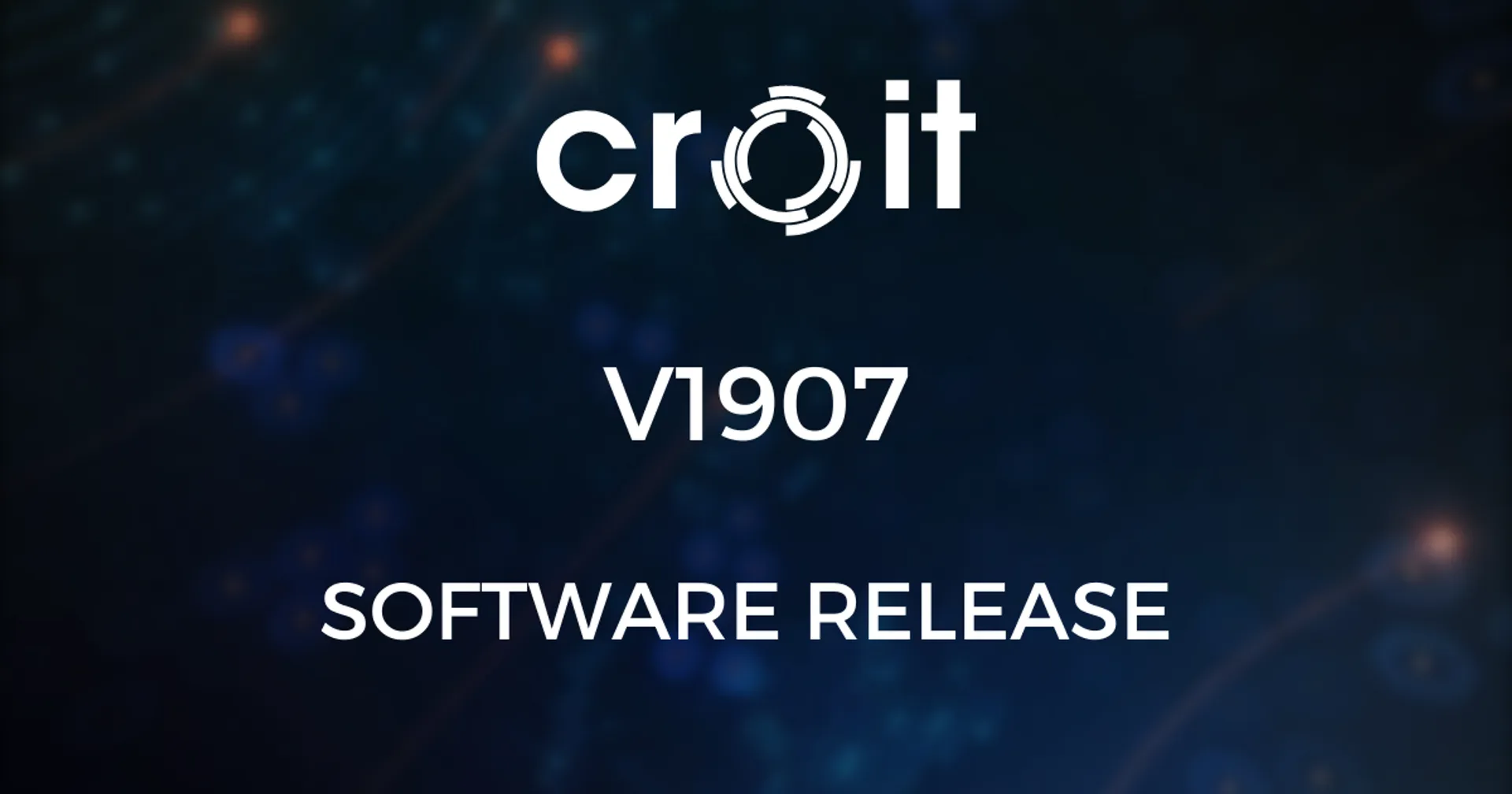 Software Release v1907