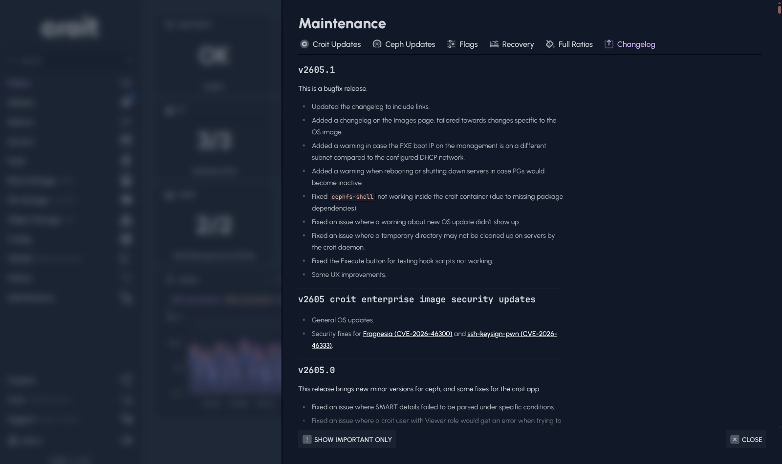Changelog Links croit